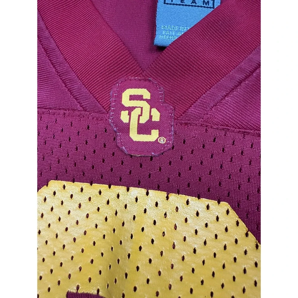 VTG Y2K Nike USC Trojans Jersey Kid L Red Gold Number 2 Football Mesh Shirt NCAA